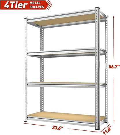 REIBII Storage Shelves Adjustable Metal Shelving 1600LBS Garage Shelves - Image 6