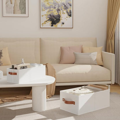 OUTBROS Wardrobe Storage Boxes, Fabric Foldable Bins, Cube Baskets - Image 7