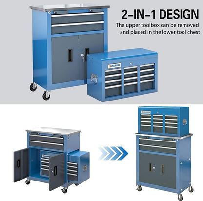 LARBANKE 5-Drawer&8-Drawer Tool Chest combination, - Image 7