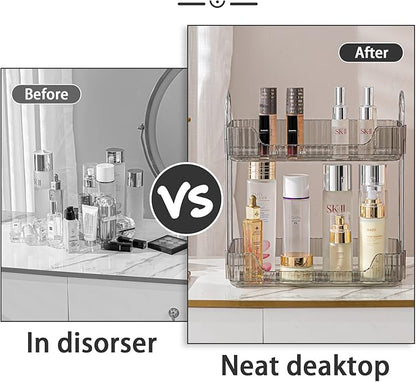 shuang qing 2 Tier Bathroom Counter Organizer Countertop Storage, Cosmetics - Image 5
