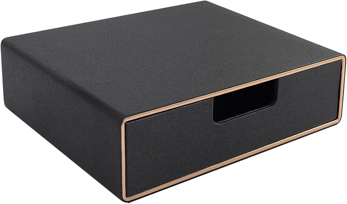 Stackable Organizer Drawer PU Leather Classic Handmade, Organize Home Office by RHCSZ