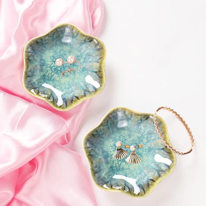Ceramic Jewelry Dish, Leaf Jewelry Tray Key Tray, Jewelry Holder, Small Ring - Image 3