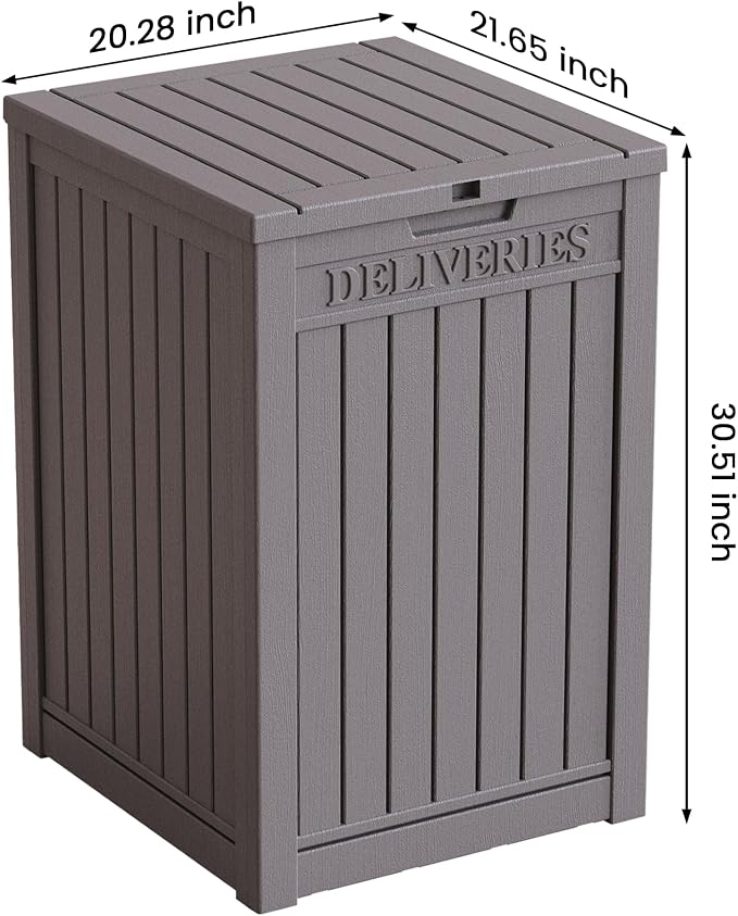 55 Gallon Resin Deck Box, Waterproof Outdoor Storage Box - Image 3