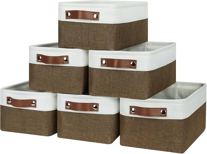 HNZIGE Small Fabric Storage Bins by HNZIGE