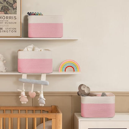 4 Pack Storage Baskets for Organizing, Woven Baskets for Shelves - Image 5
