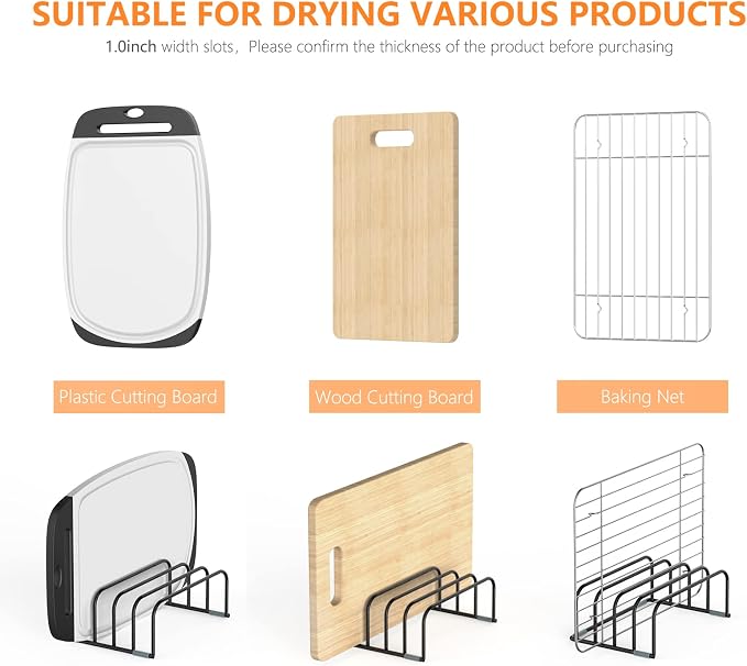 Cutting Board Storage Rack, Compact Cutting Board Organizer, Chopping Board - Image 5