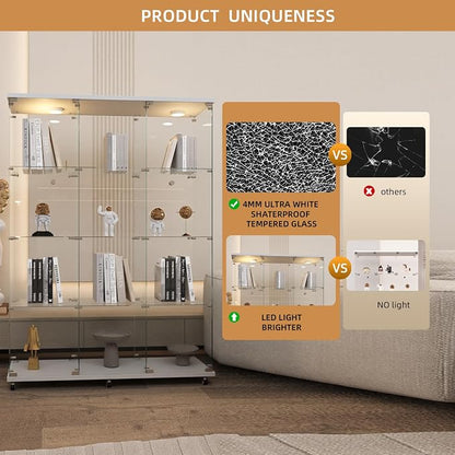 Beauty4U Glass Display Cabinet - Image 4