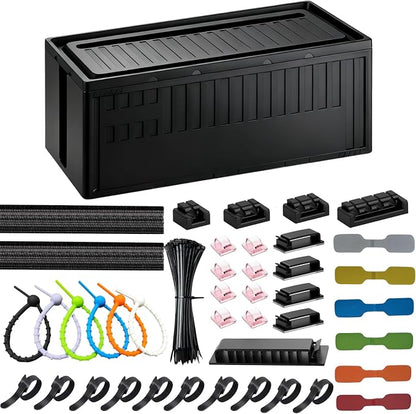 Cable Box - Cable Management Kit, Medium Cord Hider Box to Conceal Power Strip by Topavatop