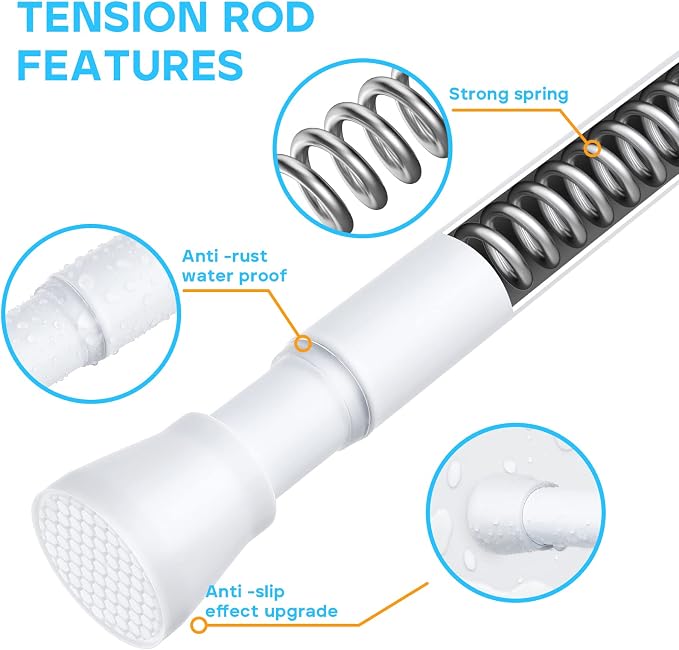 MEXAU 2 Pack Tension Curtain Rod - Image 5