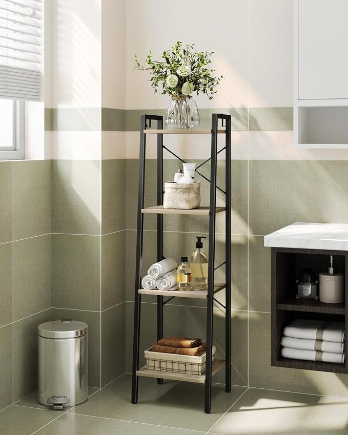 Hzuaneri Ladder Shelf, Freestanding Corner Storage Shelf | Bookcase - Image 4