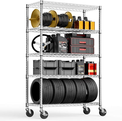 5-Shelf Storage Shelves, Wire Shelving Heavy Duty Metal Storage Shelving Unit by MEIGAOPLASTICANDMETALHKCOLIMITED