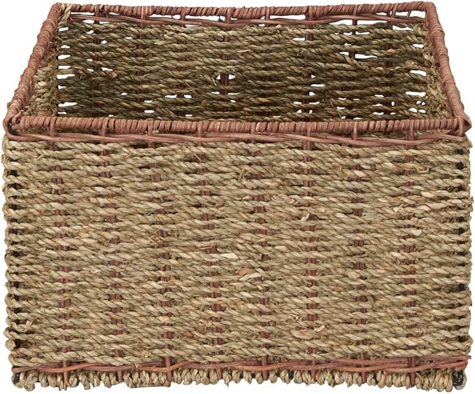 Household Essentials 5 Drawer Seagrass Wicker Storage Tower - Image 6