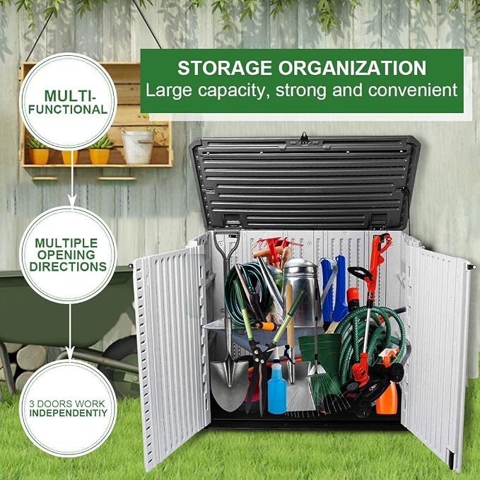 Horizontal Outdoor Garden Storage Shed - Image 6