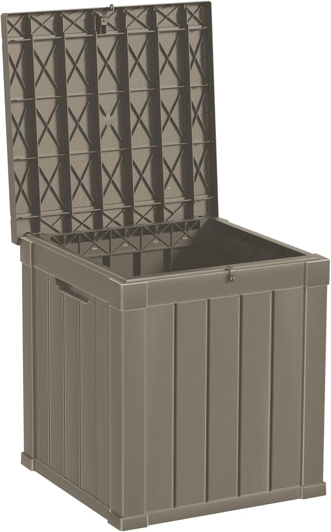 50 Gallon Deck Box, Resin Outdoor Indoor Waterproof Storage Box, Lockable - Image 3