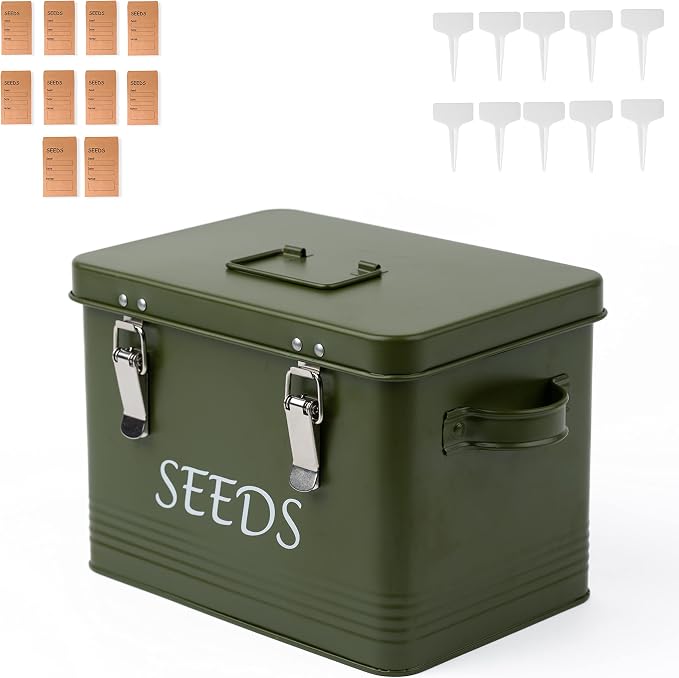 Seed Storage Box Garden Seed Packet Storage Organizer Seed box by Glochyra