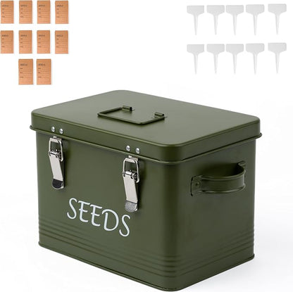 Seed Storage Box Garden Seed Packet Storage Organizer Seed box by Glochyra