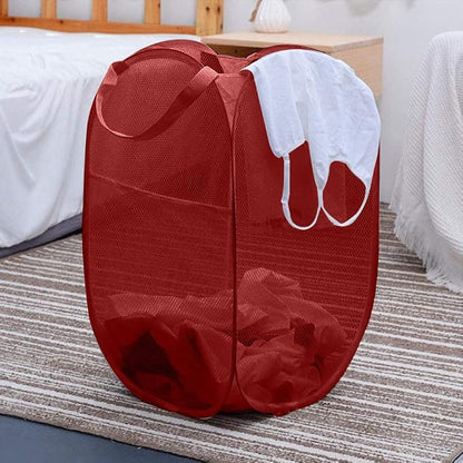 Larpur Popup Mesh Laundry Basket, Collapsible and Portable Clothes Washing - Image 8