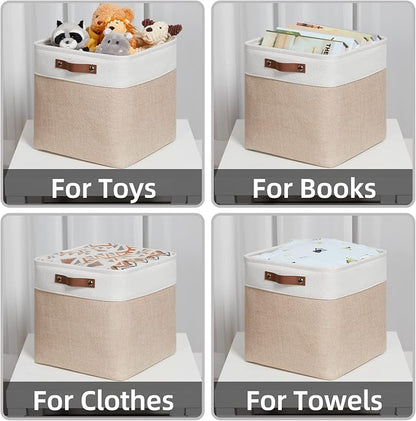 HNZIGE Set of 4 Fabric Storage Baskets, Large Baskets - Image 6