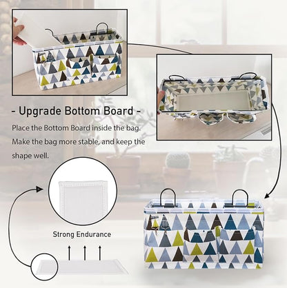 Kanrichu 2pcs Large Wall Hanging Organizer Bag, Linen Fabric Door Hanging - Image 3