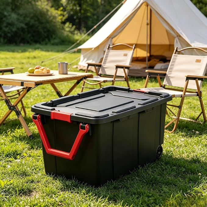 40-gallon wheeled plastic storage boxes - Image 6