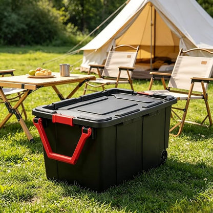 40-gallon wheeled plastic storage boxes - Image 6