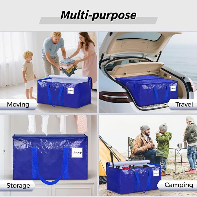 8 Pack Extra Large Heavy Duty Moving Bags, Reinforced Handles & Heavy-Duty - Image 6