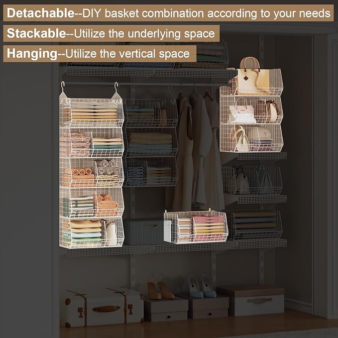 5 Tier Extra Large Closet Hanging Shelves - Image 9
