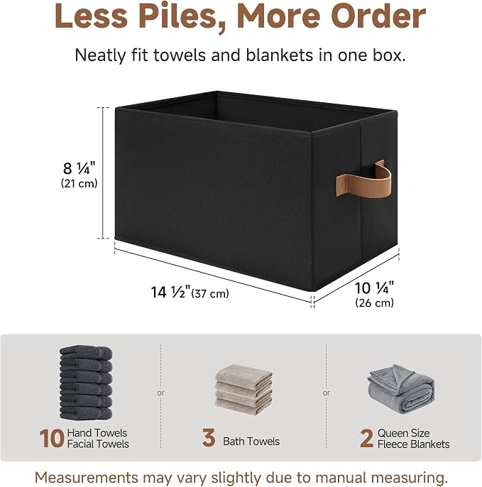 StorageWorks Storage Baskets for Shelves, Foldable Fabric Closet Storage Bins - Image 4