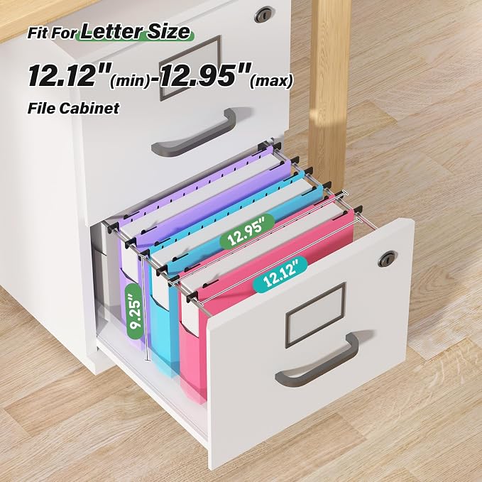 Plastic Hanging File Folder Letter Size, Heavy Duty 2" Expandable File Folder - Image 4