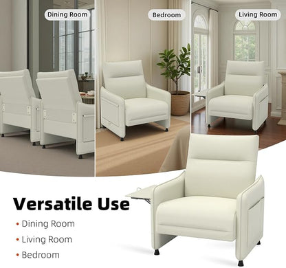 Upholstered Accent Sofas Set of 2, Modern Faux Leather Sofa Chairs - Image 9
