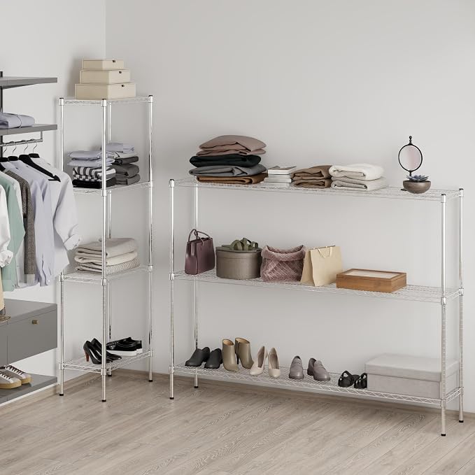 14" Deep x 72" Wide x 54" Height Wire Shelving Kit | 3-Tier | NSF Commercial - Image 6