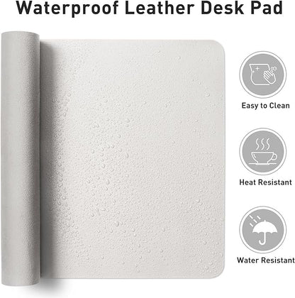 Aothia Leather Desk Pad Protector, Mouse Pad, Office Desk Mat, Non-Slip PU - Image 6