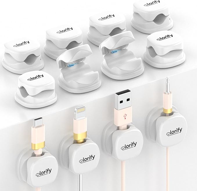 12 Pack Spring Cable Clips, Phone Charging Cords Holder, Car Cable Management by Unknown