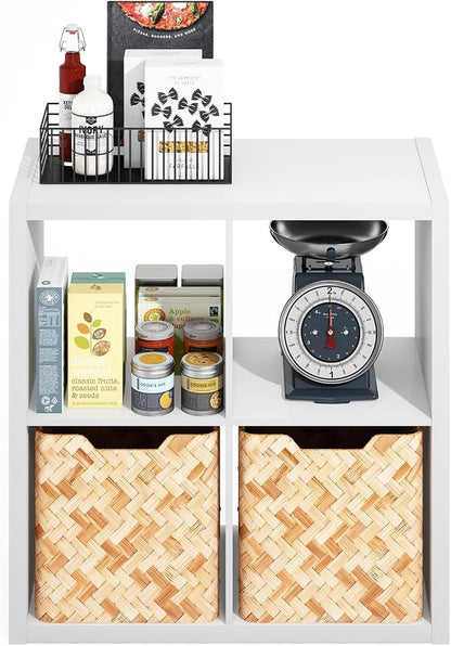 Furinno HERMITE Kitchen Island, 4-Cube Coffee Bar, Extra Thick Kitchen Storage - Image 6
