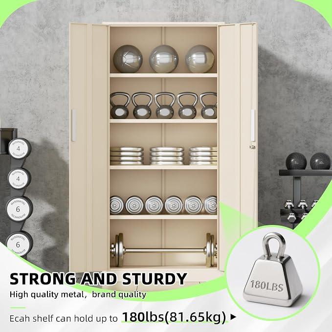 INTERGREAT Tall Metal Storage Cabinet, Utility Cabinets - Image 7