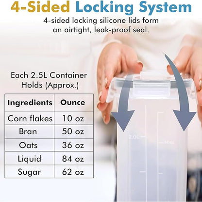 Shazo 2 Pack Small Airtight Cereal Containers Storage - Image 5