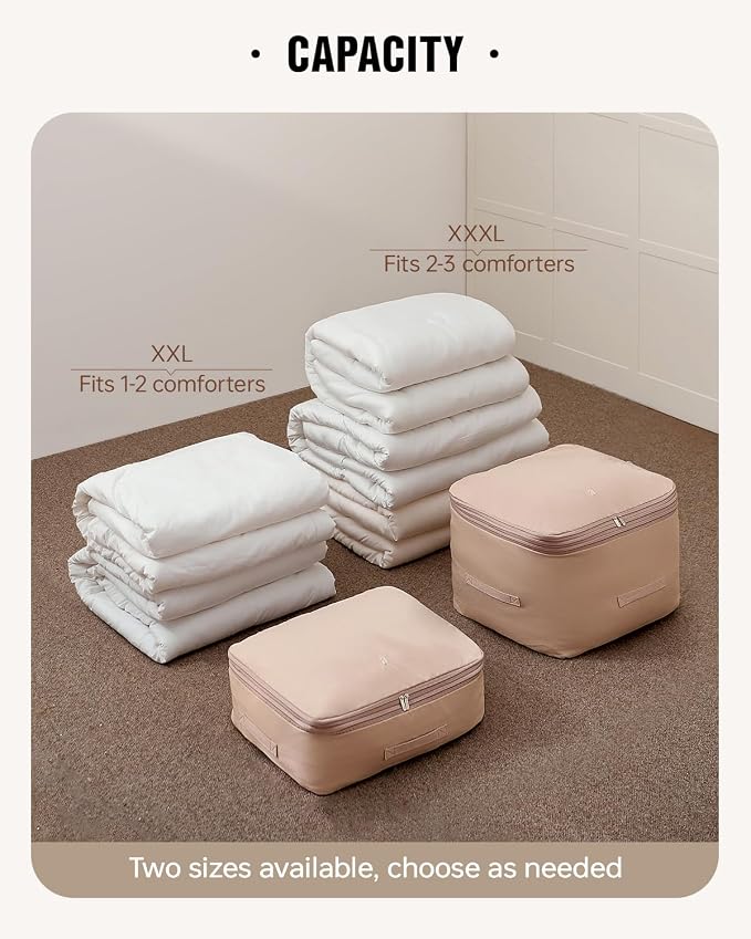 Eachy 3-Pack Comforter Storage Bag Blanket Storage Bags, 136L Compression - Image 5