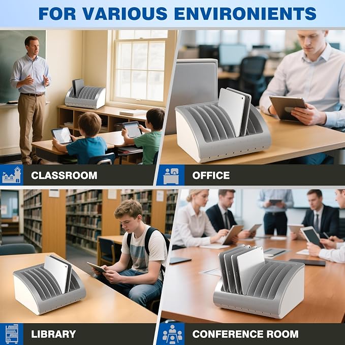 6-Pack | Pochar 8-Device Universal AC Laptop Charging Station - Image 8