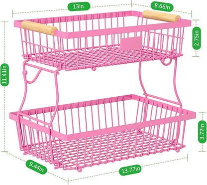 2 Tier Fruit Basket for Kitchen Counter - Image 5