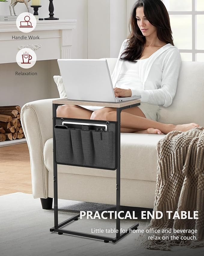 Vantic C Shaped End Table, Small Side Table - Image 4
