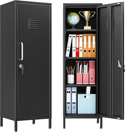 PAOFIN 47" Metal Storage Locker, Lockable Employees Metal Locker by PAOFIN