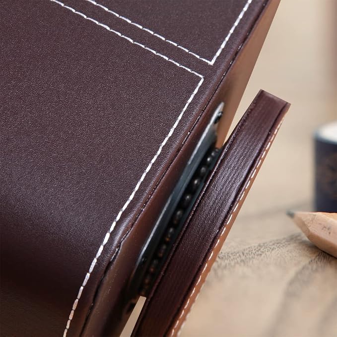 360° Rotating Remote Control Holder, PU Leather TV Remote Caddy Organizer - Image 6