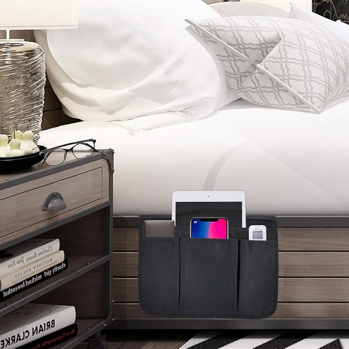 Bedside Caddy Bedside Storage Organizer Magazine Phone Tablet iPad Remote Holder - Image 6