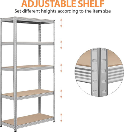 Topeakmart 5-Tier Utility Shelves, Metal Storage Shelves Unit Adjustable Garage - Image 6