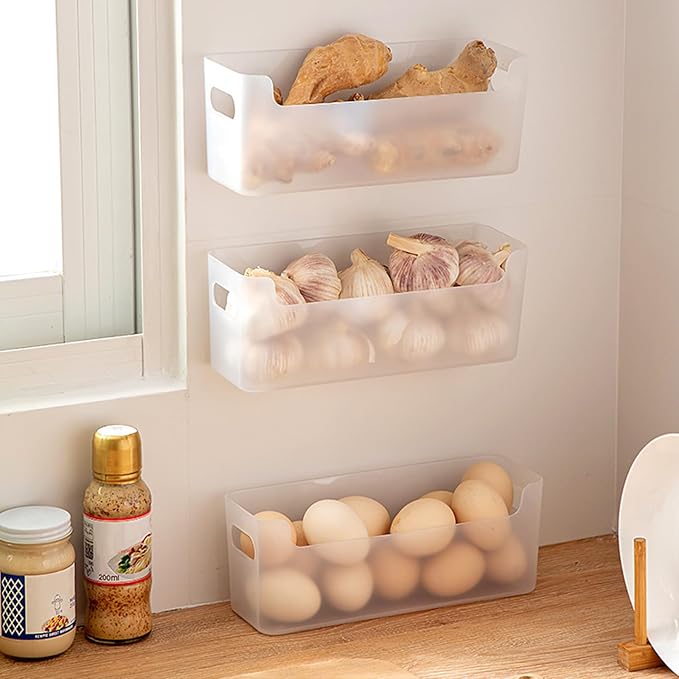 3 Pcs Kitchen Cabinet Door Organizer, Adhesive Mount Inside Cabinet Door Storage - Image 3