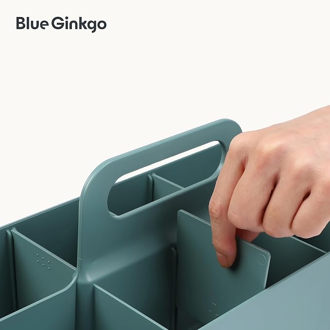 BLUE GINKGO Stackable Organizer Caddy – Korean-Made Portable Tote - Image 7