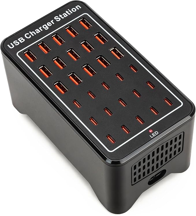 USB C Charging Station for Multiple Devices, 150W 30 Ports Charger Block for by Vantacent89