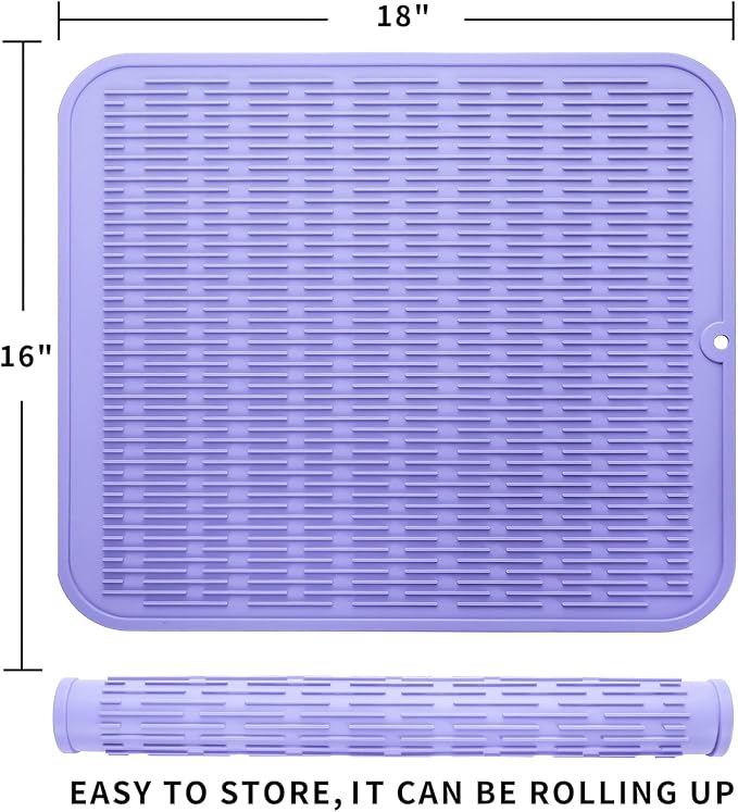 Silicone Dish Drying Mat for Multiple Usage, Easy clean, Eco-friendly, - Image 2