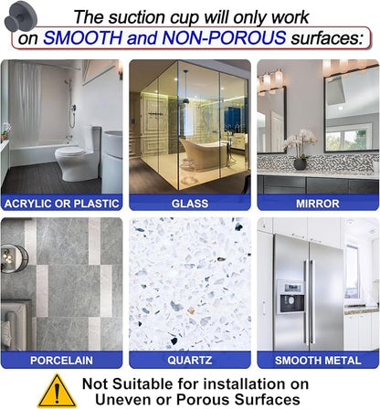 Bntuk Suction Cup Hooks for Shower, Removable Towel Hooks for Bathroom Window - Image 5