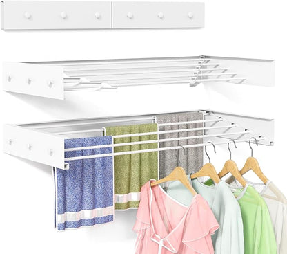 Wall Mounted Drying Rack for Laundry 40'', Folding Drying Rack Clothing Wall by BAKON
